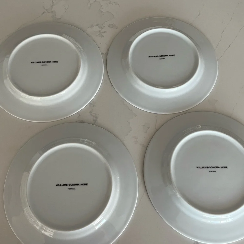 Williams Sonoma Botanical Plates, Set of 4